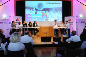 Diskussion: " Neustart Schule Bildungsarena "; Sibylle Hamann, Therese Niss, Douglas Hoyos-Trauttmannsdorf, Sonja Hammerschmid, Michael Stumpf